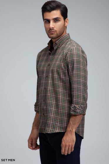 پیراهن پشمی چهارخانه پیراهن پشمی چهارخانه