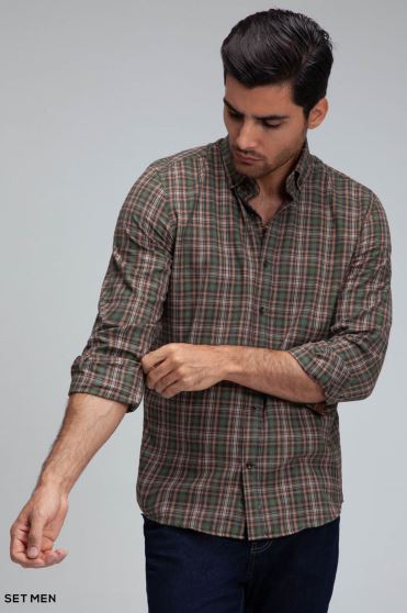 پیراهن پشمی چهارخانه پیراهن پشمی چهارخانه