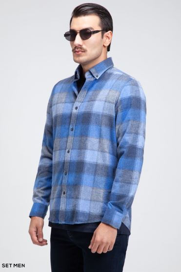 پیراهن پشمی چهارخانه پیراهن پشمی چهارخانه