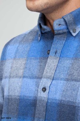 پیراهن پشمی چهارخانه