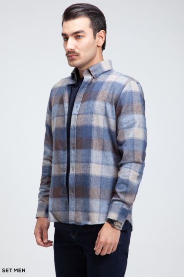 پیراهن پشمی چهارخانه پیراهن پشمی چهارخانه