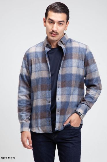 پیراهن پشمی چهارخانه پیراهن پشمی چهارخانه