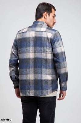 پیراهن پشمی چهارخانه