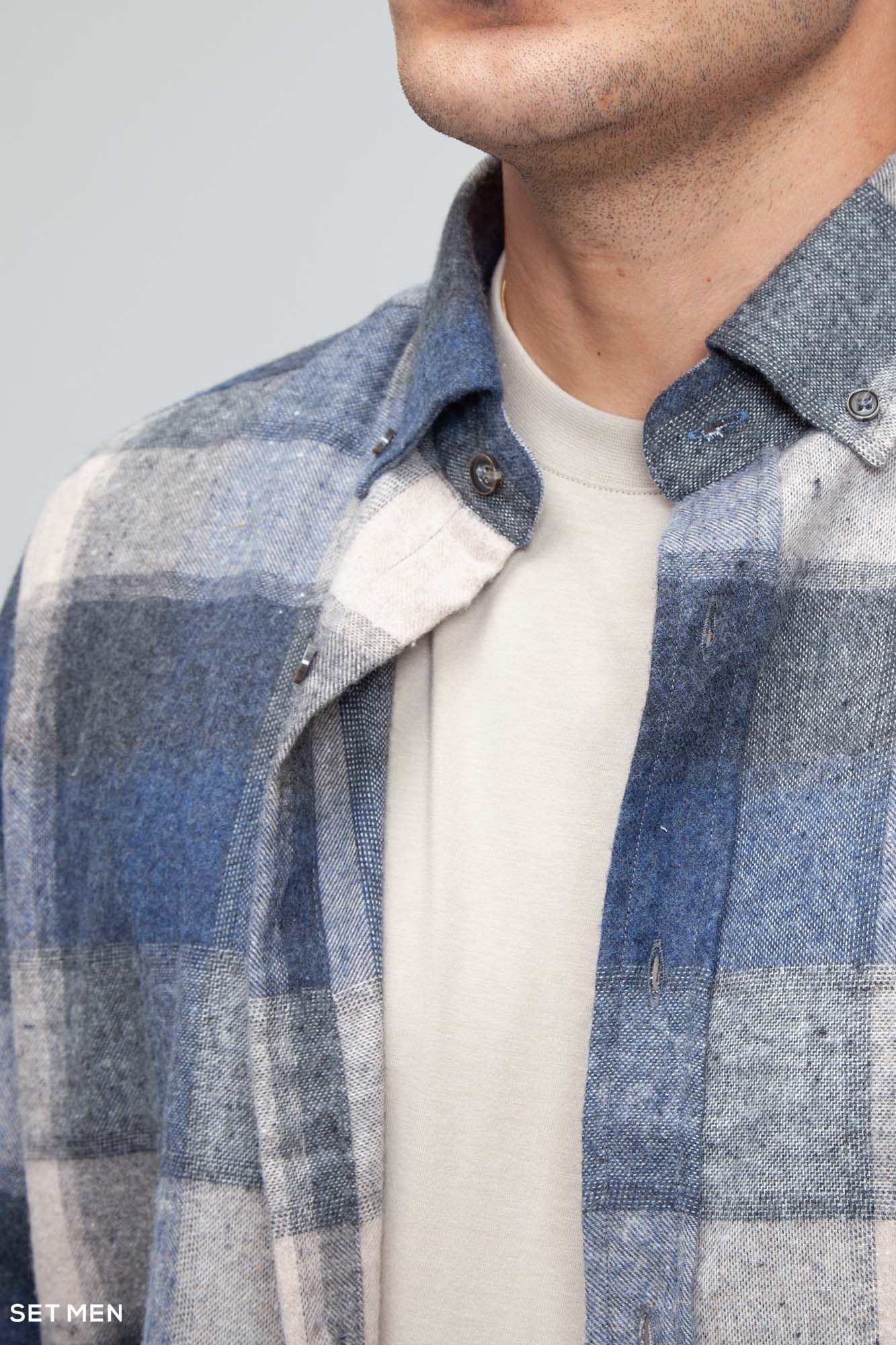 پیراهن پشمی چهارخانه