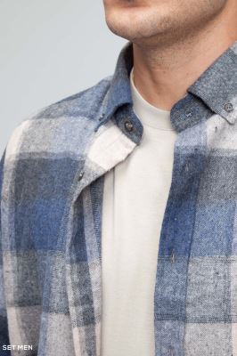 پیراهن پشمی چهارخانه