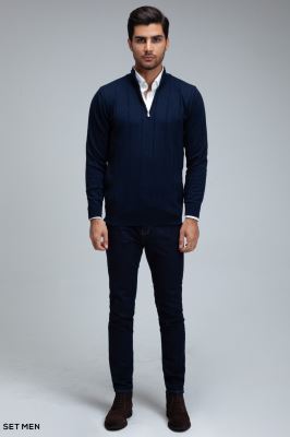 بافت مردانه نیم زیپ دیپلمات