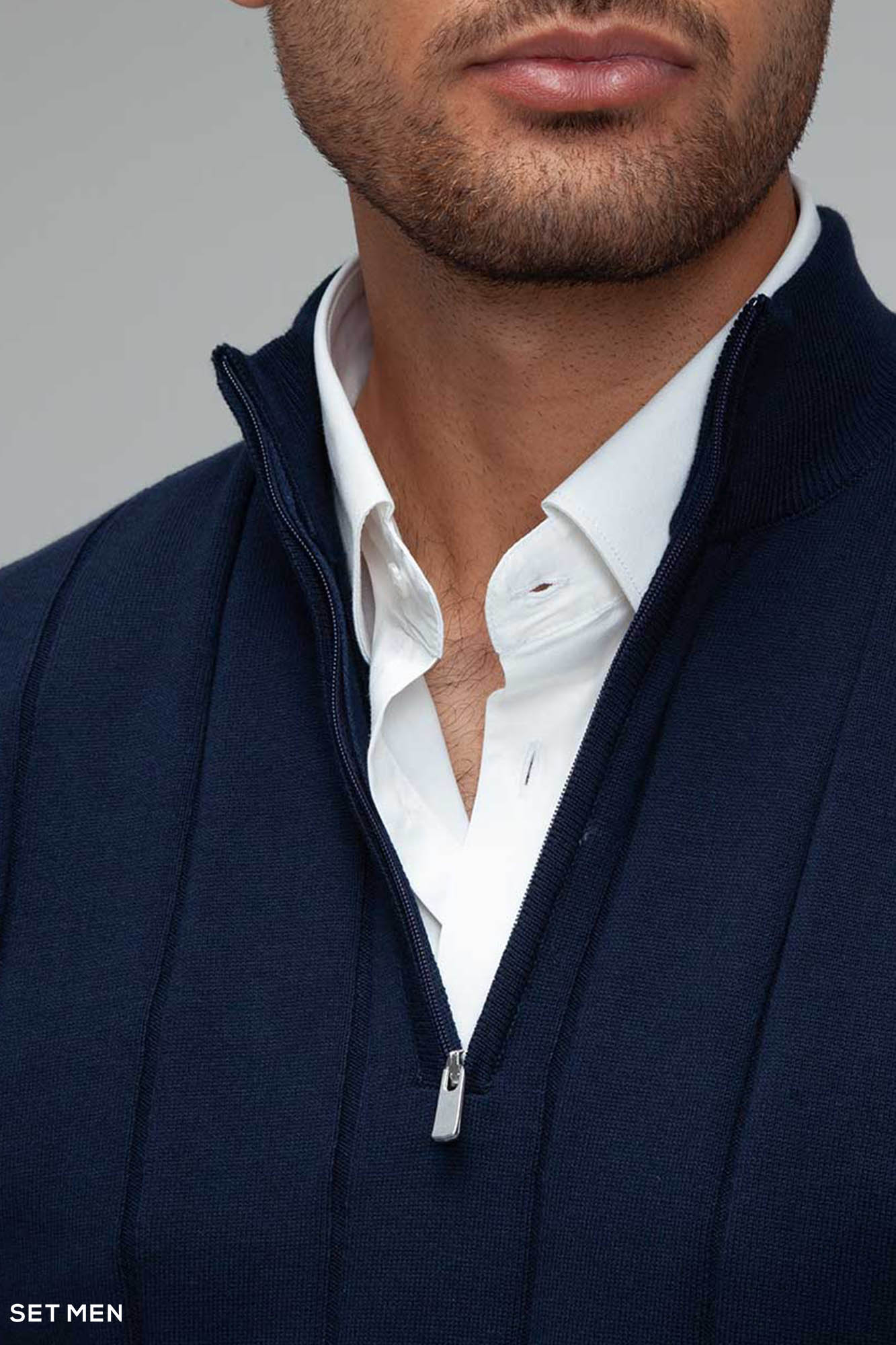 بافت مردانه نیم زیپ دیپلمات