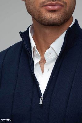 بافت مردانه نیم زیپ دیپلمات