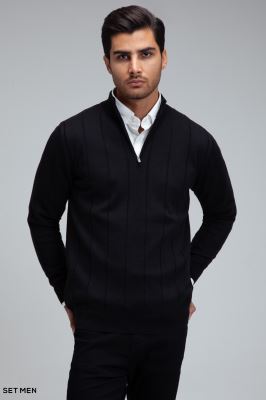 بافت مردانه نیم زیپ دیپلمات