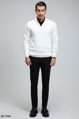 بافت مردانه نیم زیپ دیپلمات