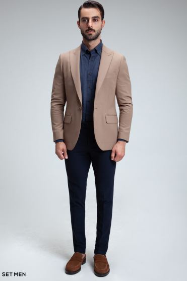 کت تک مردانه یقه بلیزر