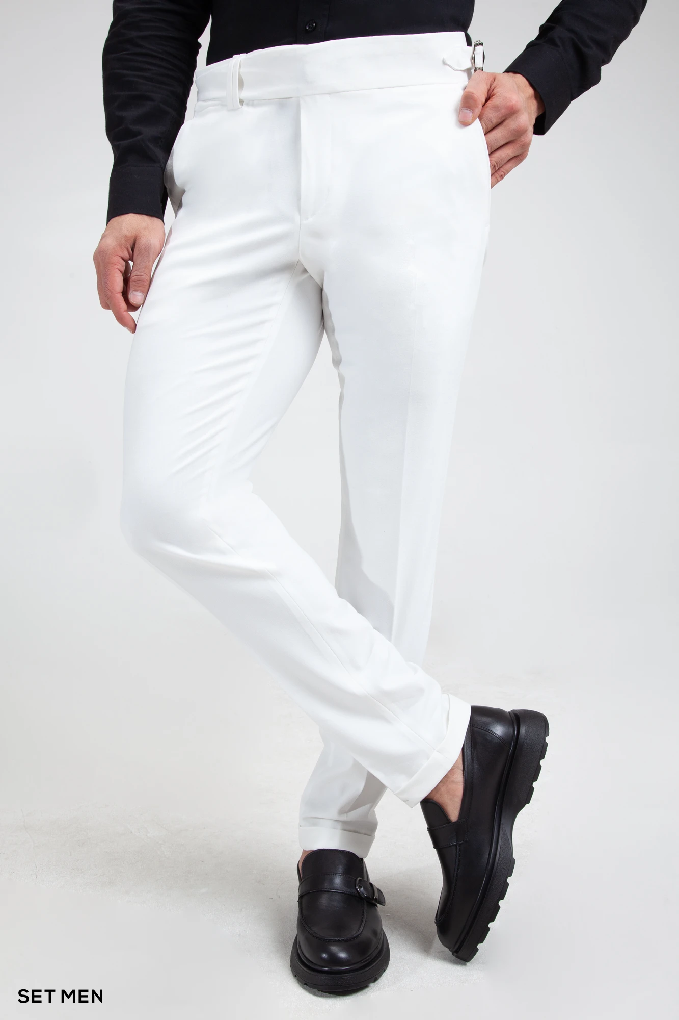 شلوار پارچه ای مردانه کمر پهن ایتالیایی شلوار پارچه ای مردانه کمر پهن ایتالیایی