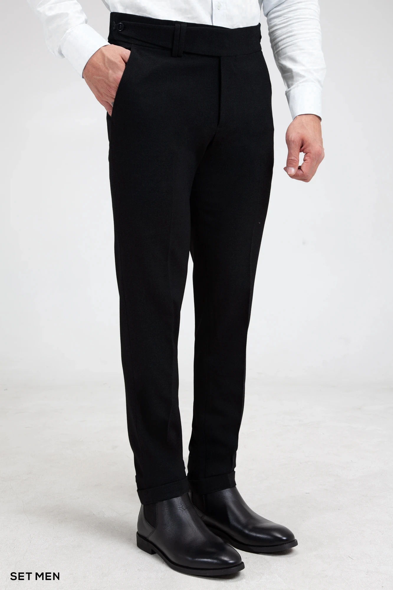 شلوار پارچه ای مردانه کمر پهن ایتالیایی شلوار پارچه ای مردانه کمر پهن ایتالیایی