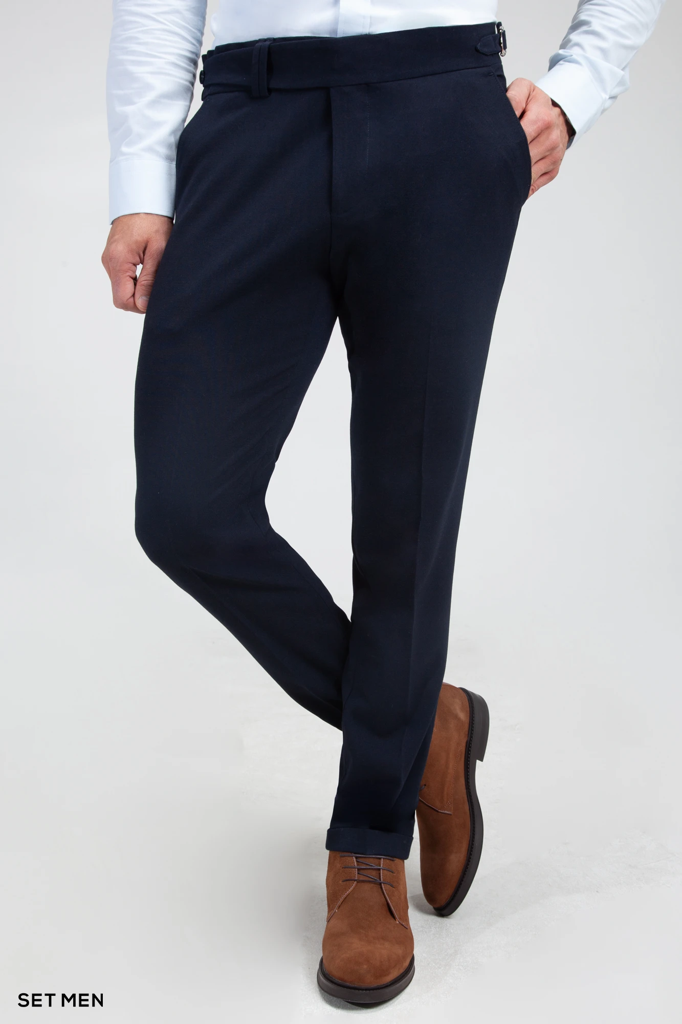 شلوار پارچه ای مردانه کمر پهن ایتالیایی