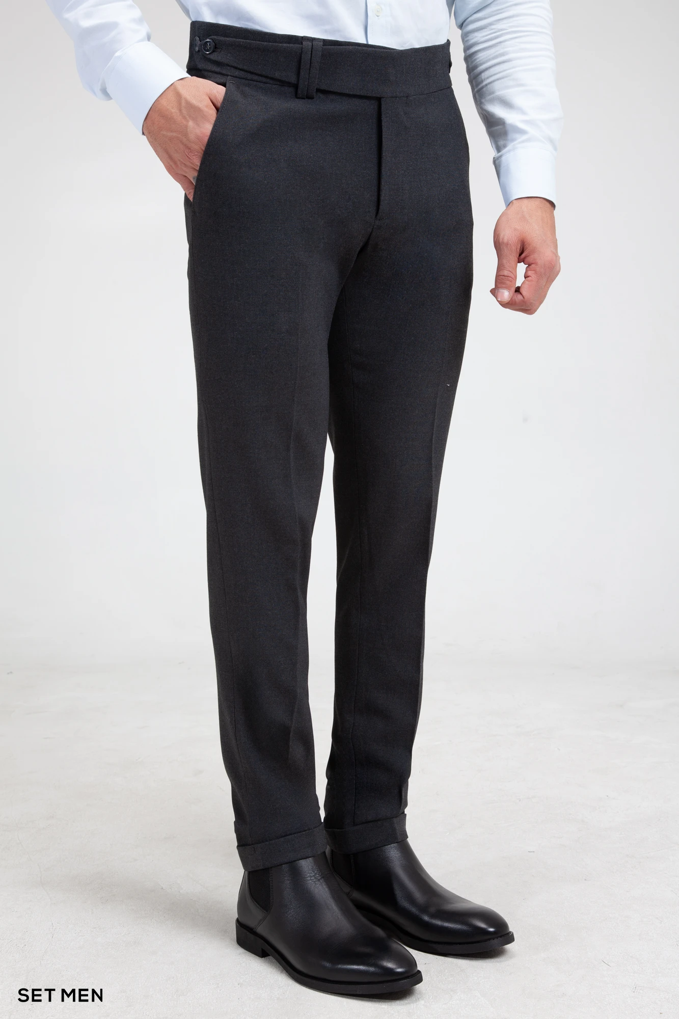 شلوار پارچه ای مردانه کمر پهن ایتالیایی