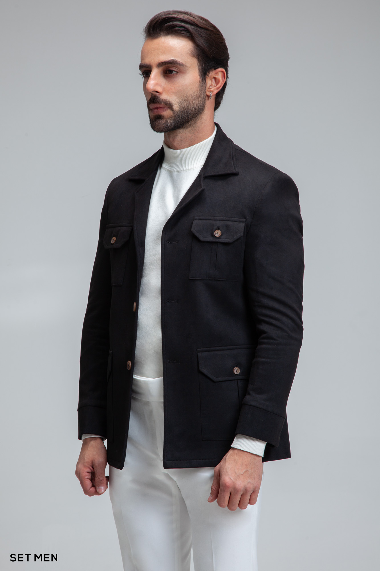 کت تک مردانه سافاری جیر