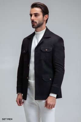 کت تک مردانه سافاری جیر