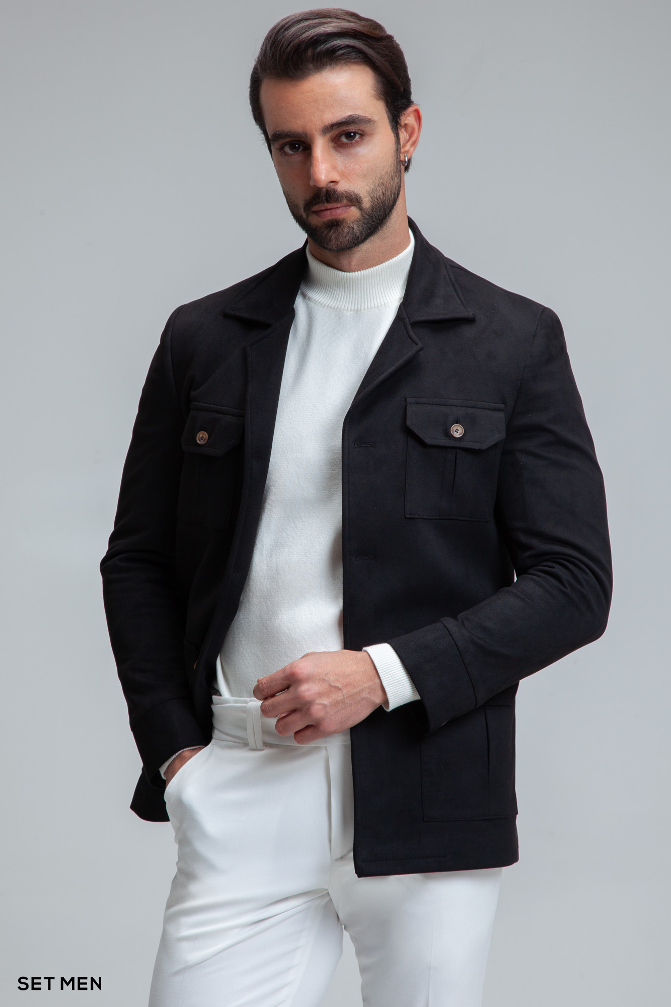 کت تک مردانه سافاری جیر