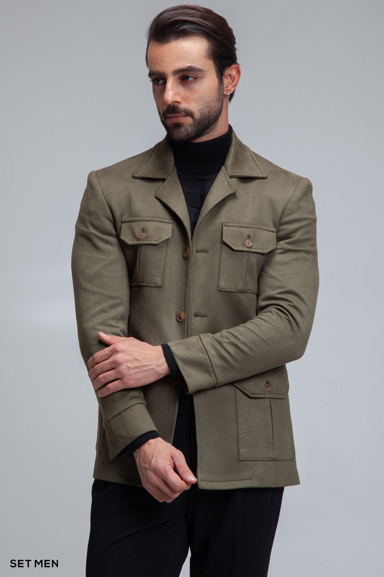 کت تک مردانه سافاری جیر