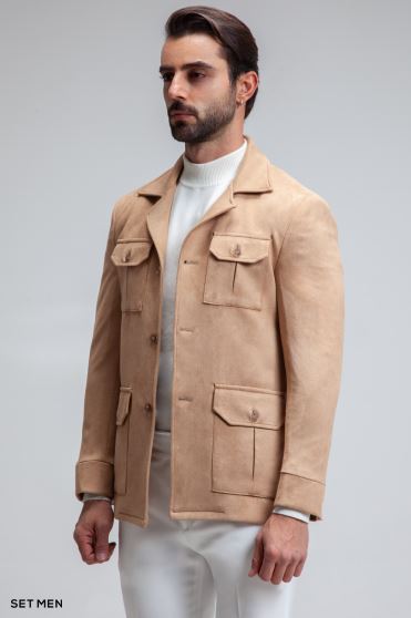 کت تک مردانه سافاری جیر