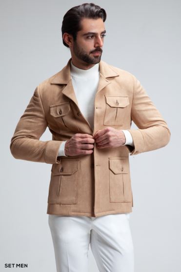 کت تک مردانه سافاری جیر