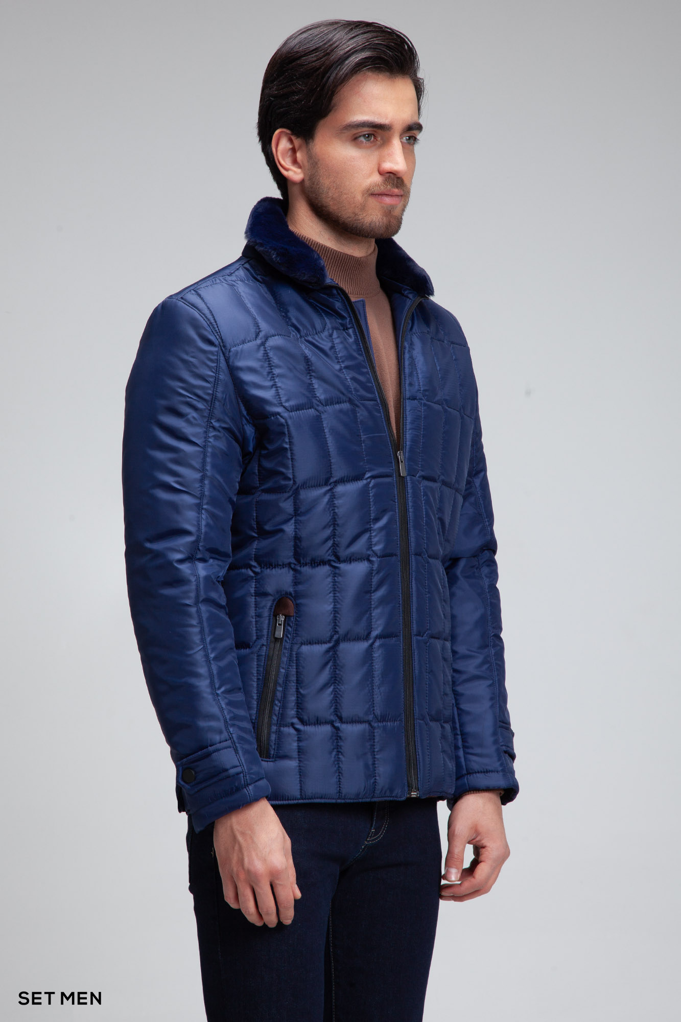 کاپشن کتی یقه خز دار