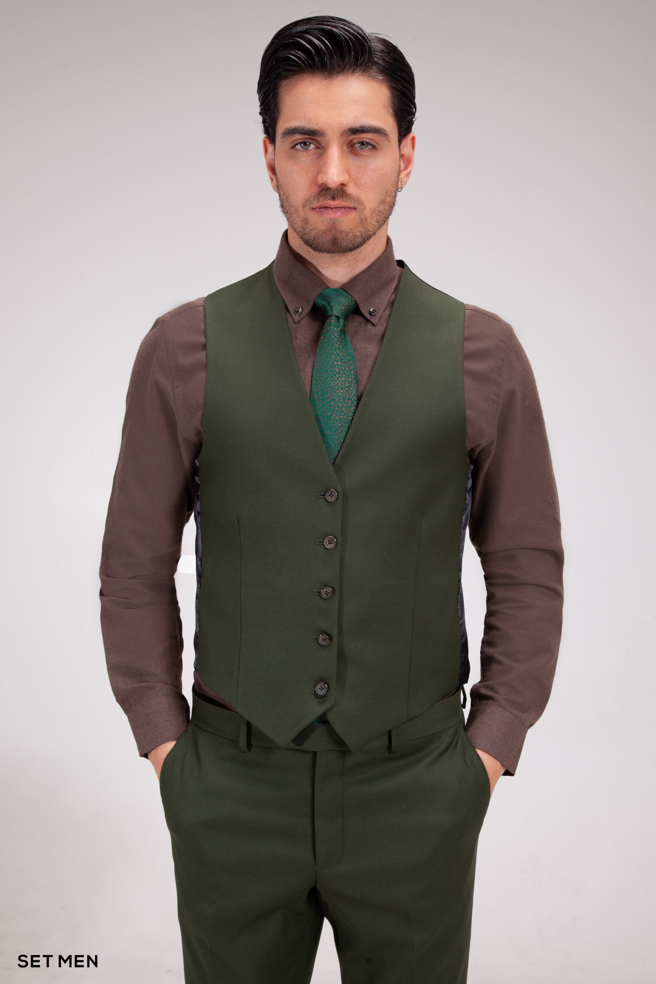 کت و شلوار مردانه سه تکه ژیله دورو