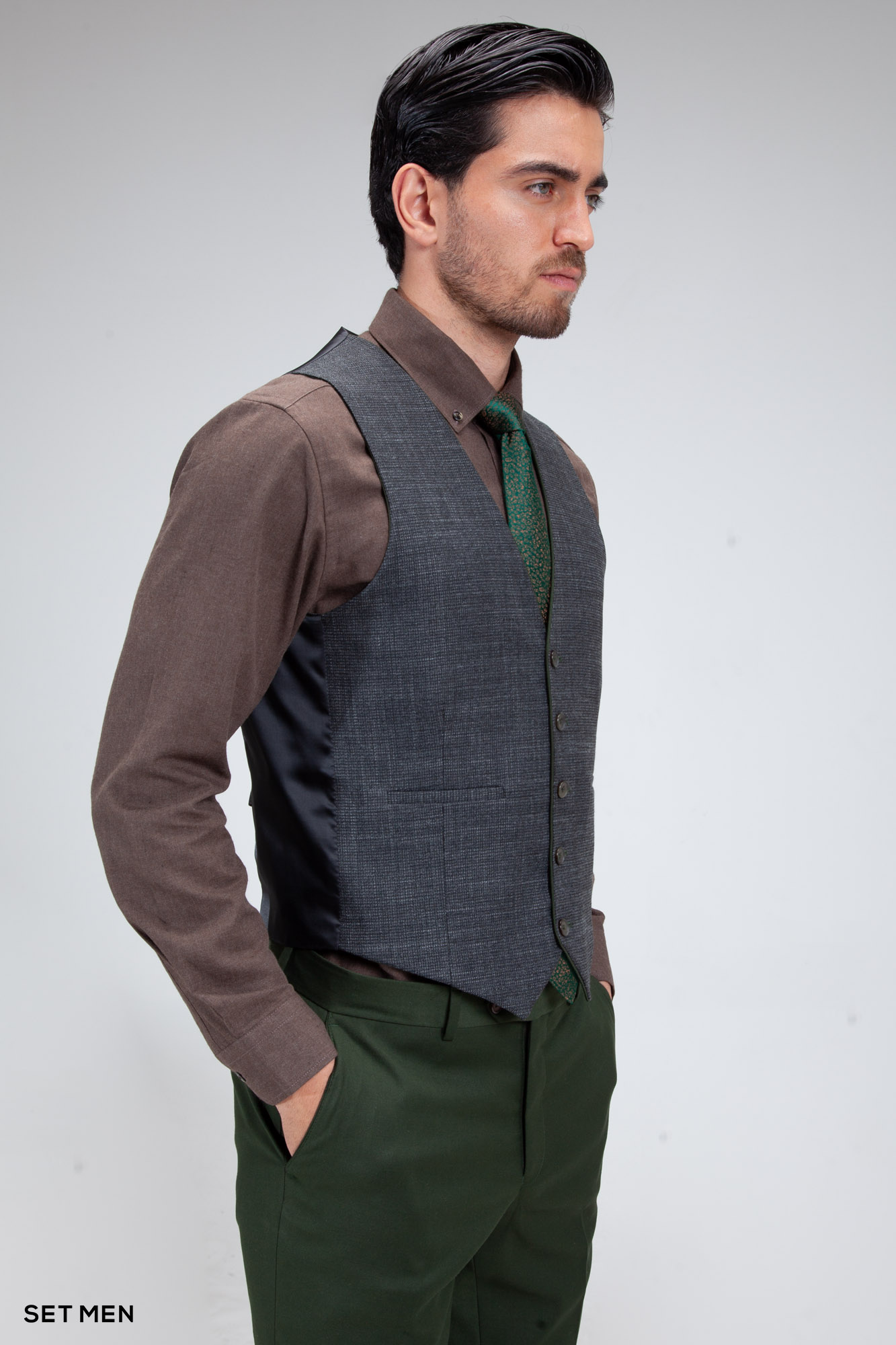 کت و شلوار مردانه سه تکه ژیله دورو