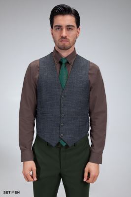 کت و شلوار مردانه سه تکه ژیله دورو