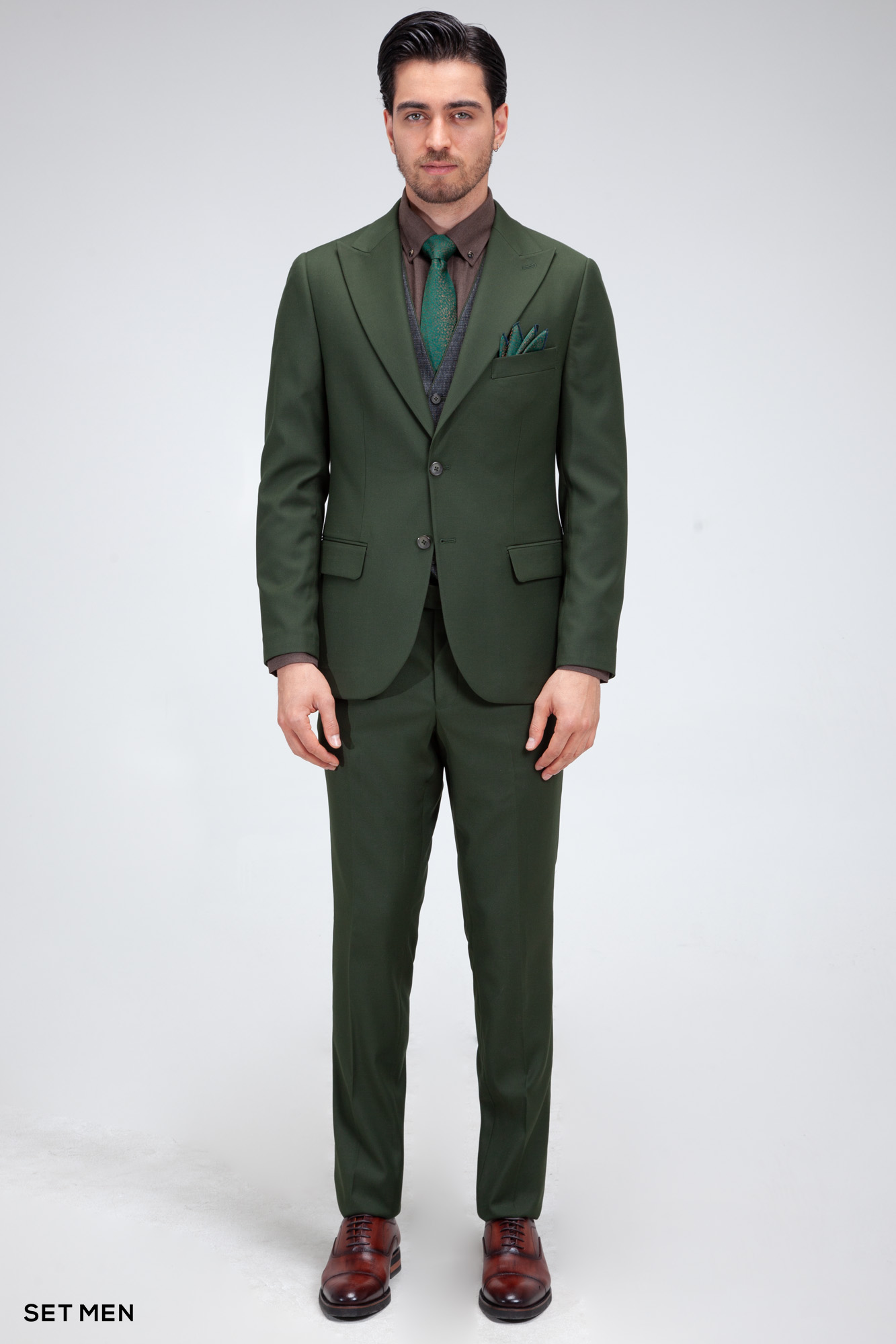 کت و شلوار مردانه سه تکه ژیله دورو