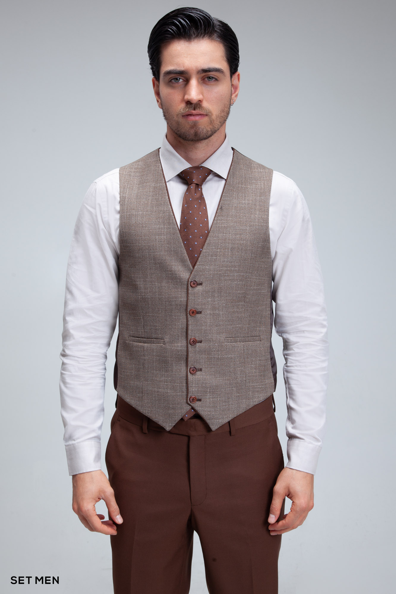 کت و شلوار مردانه سه تکه ژیله دورو