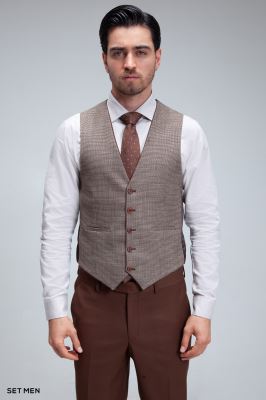 کت و شلوار مردانه سه تکه ژیله دورو