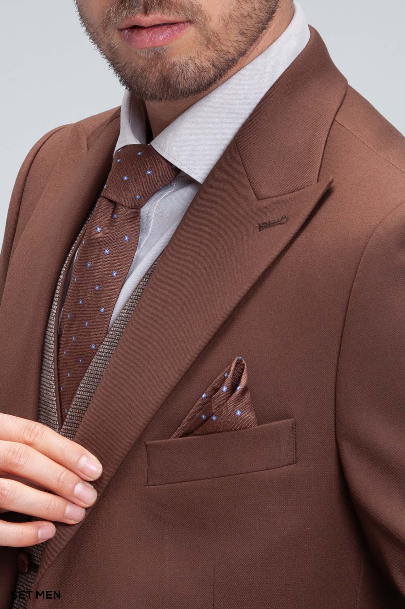 کت و شلوار مردانه سه تکه ژیله دورو