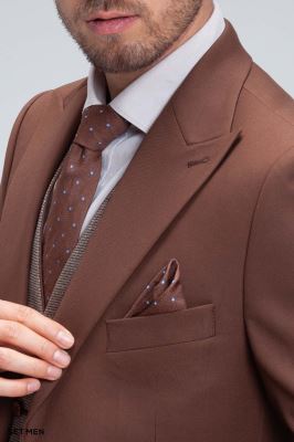 کت و شلوار مردانه سه تکه ژیله دورو