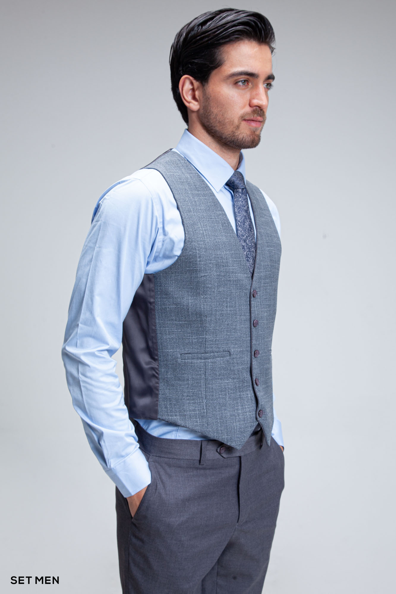 کت و شلوار مردانه سه تکه ژیله دورو