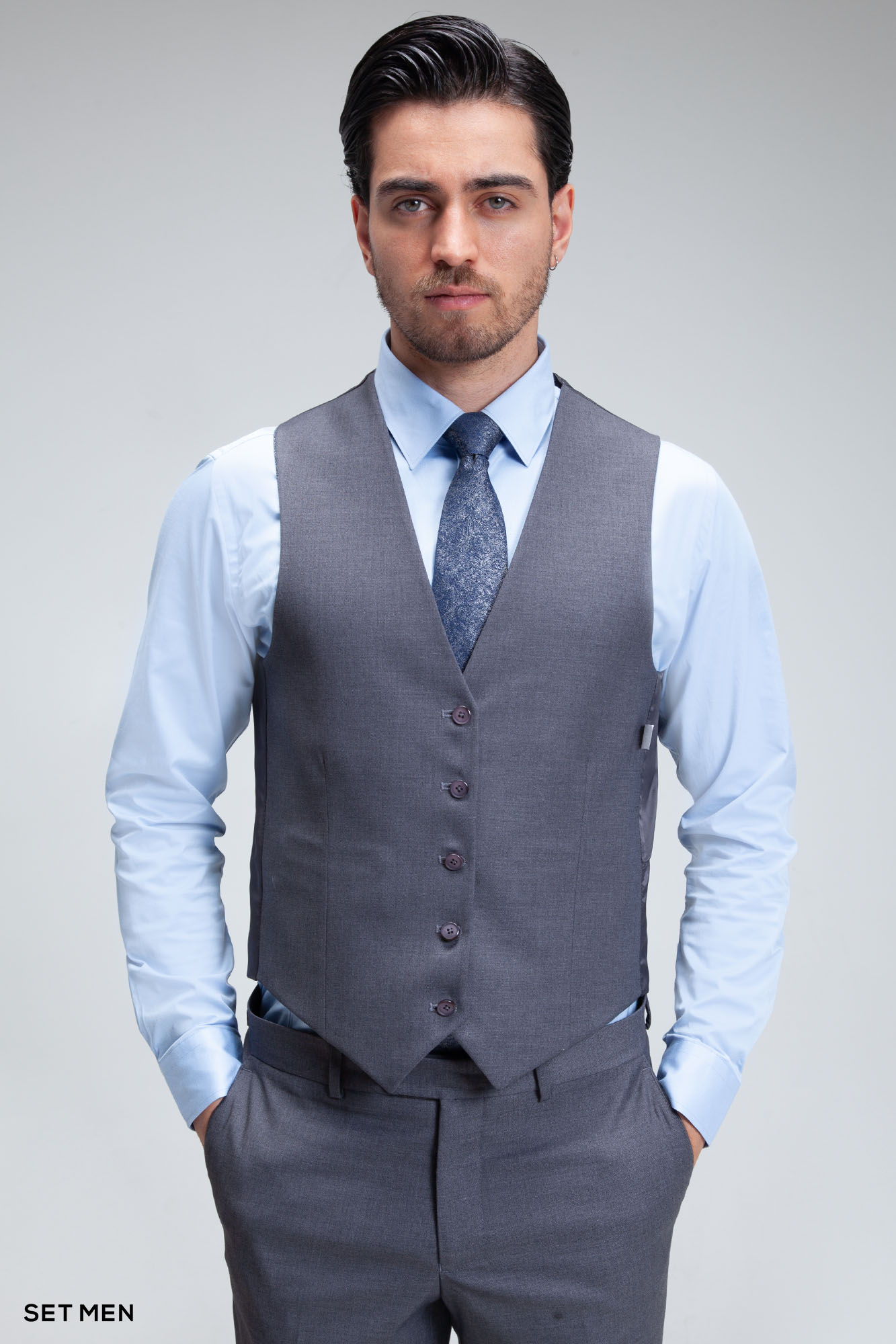 کت و شلوار مردانه سه تکه ژیله دورو