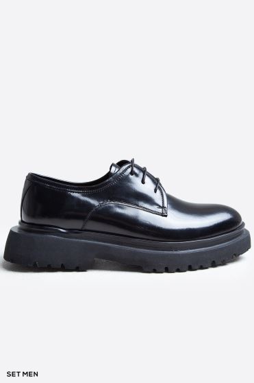 کفش مردانه چرم بند دار لژ بلند کفش مردانه چرم بند دار لژ بلند