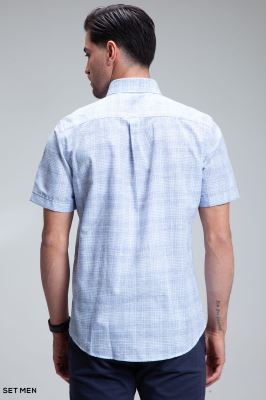 پیراهن مردانه آستین کوتاه لینن