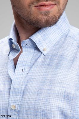 پیراهن مردانه آستین کوتاه لینن