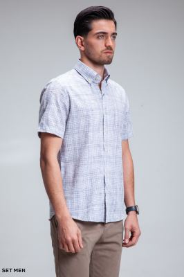 پیراهن مردانه آستین کوتاه لینن