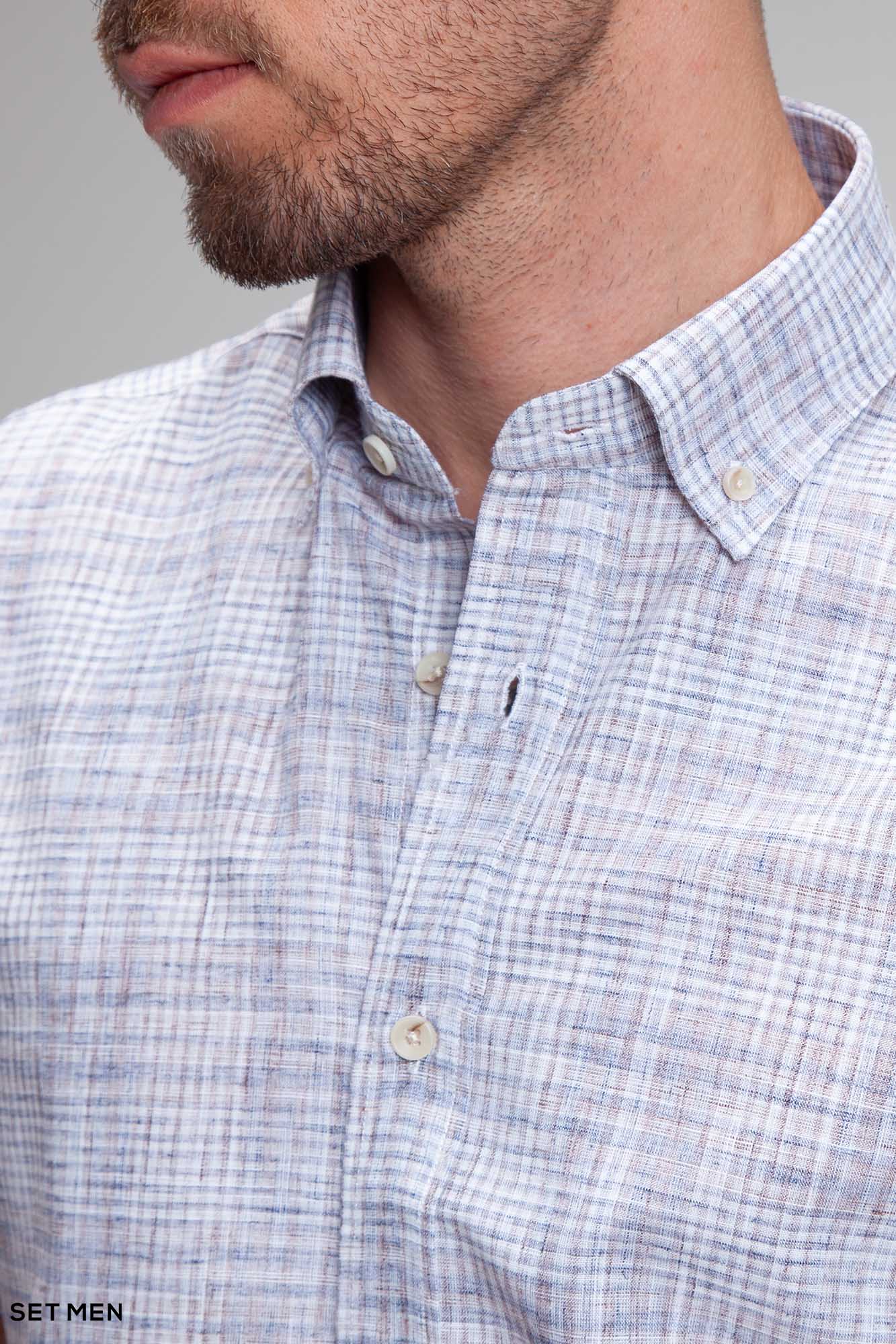 پیراهن مردانه آستین کوتاه لینن