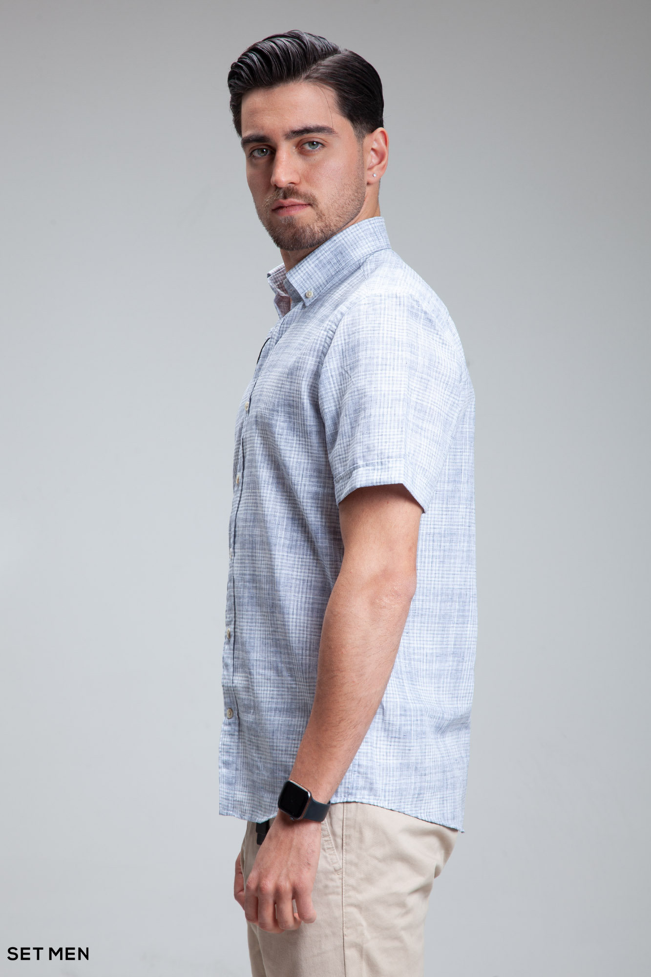 پیراهن مردانه آستین کوتاه لینن