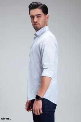 پیراهن مردانه لینن دیپلمات