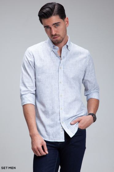 پیراهن مردانه لینن دیپلمات پیراهن مردانه لینن دیپلمات