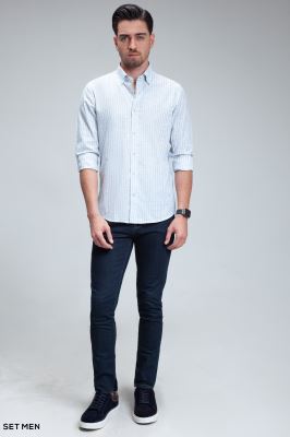 پیراهن مردانه لینن دیپلمات