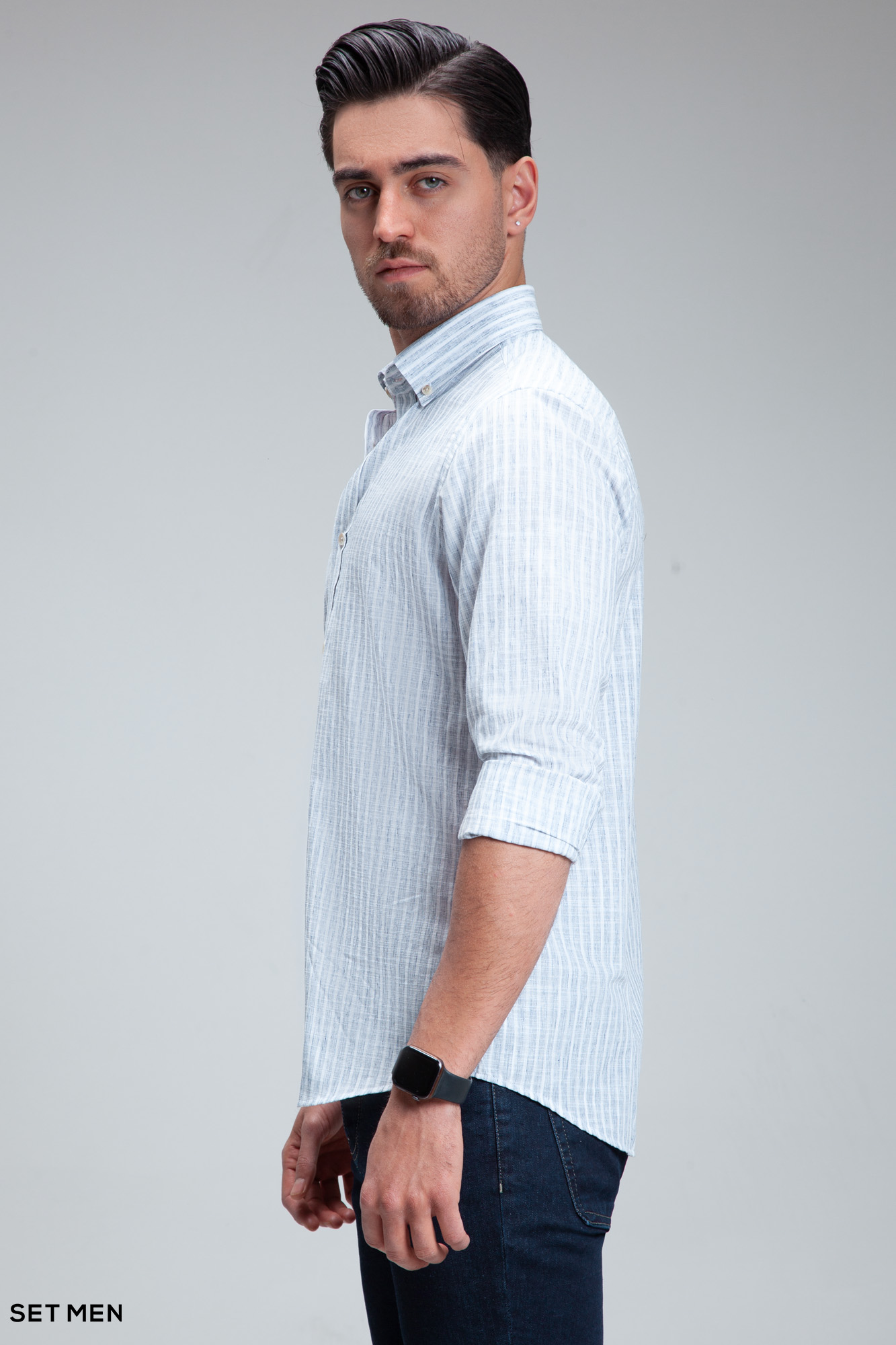 پیراهن مردانه لینن دیپلمات