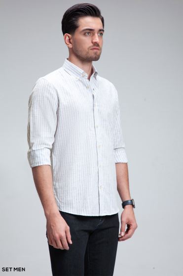 پیراهن مردانه لینن دیپلمات پیراهن مردانه لینن دیپلمات