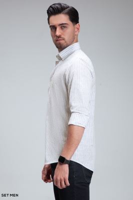 پیراهن مردانه لینن دیپلمات