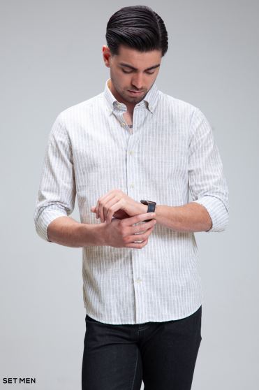 پیراهن مردانه لینن دیپلمات پیراهن مردانه لینن دیپلمات