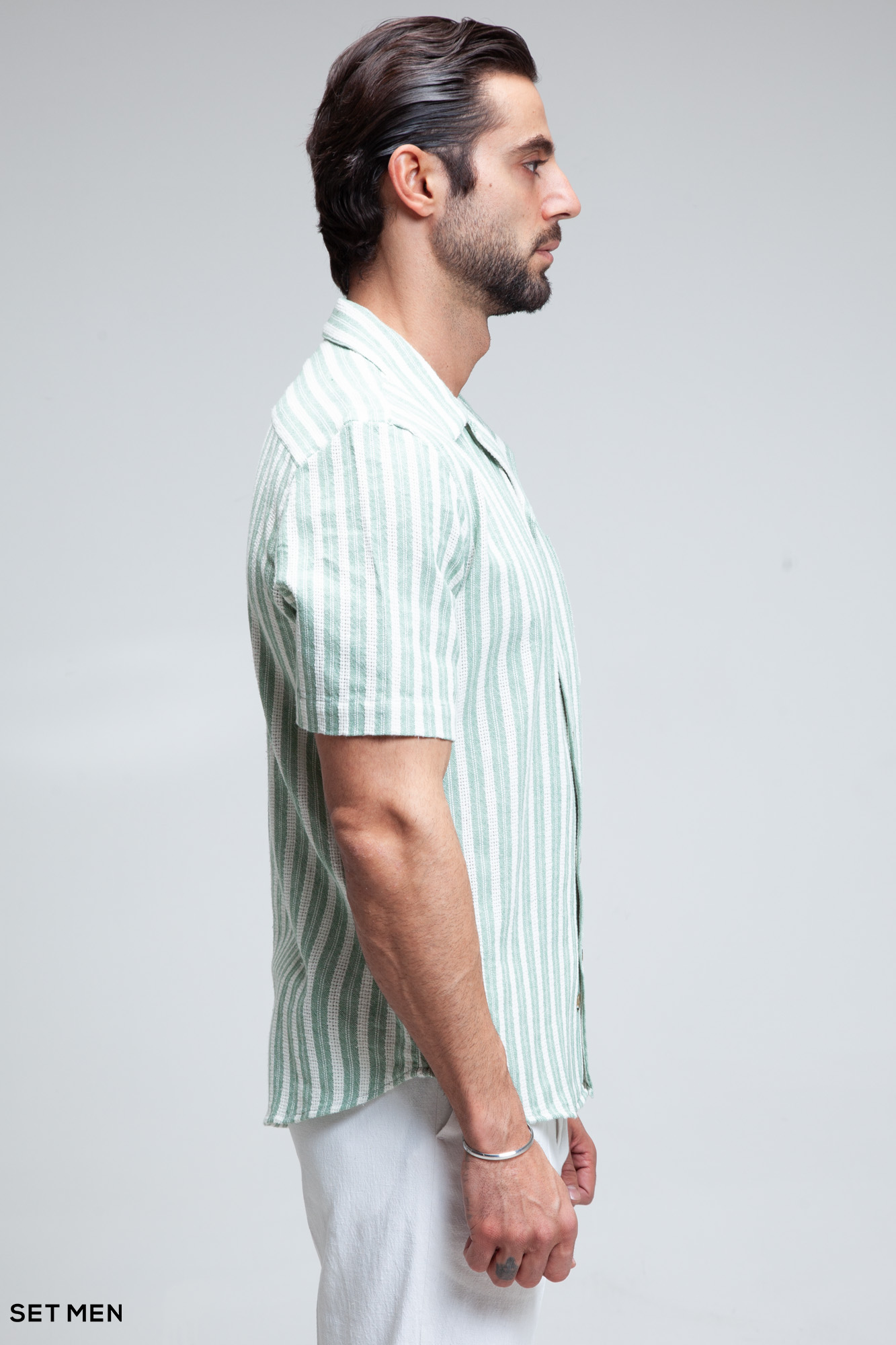 پیراهن مردانه کنفی آستین کوتاه